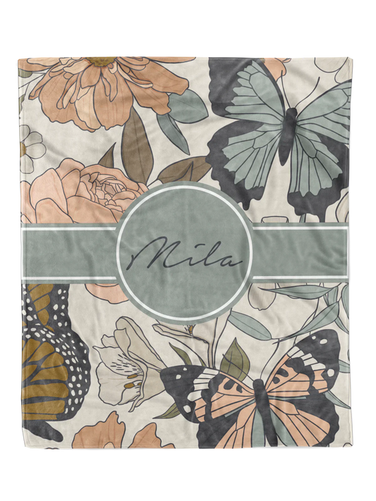 PREORDER: Butterflies Custom Minky Blanket